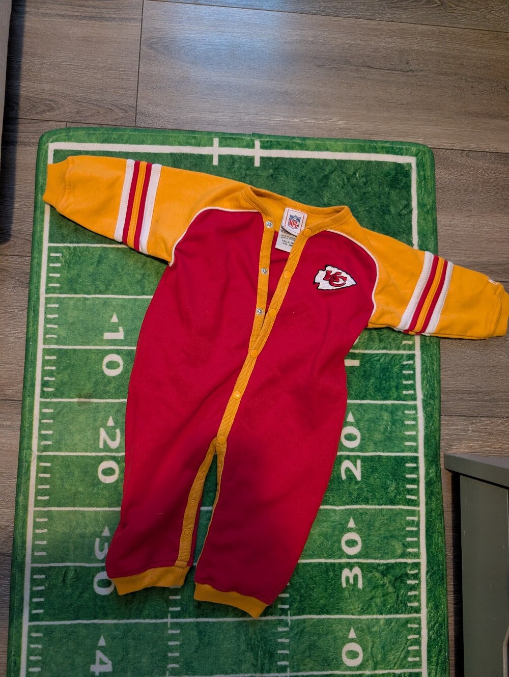 18M Kansas City Chiefs Button Up Onesie